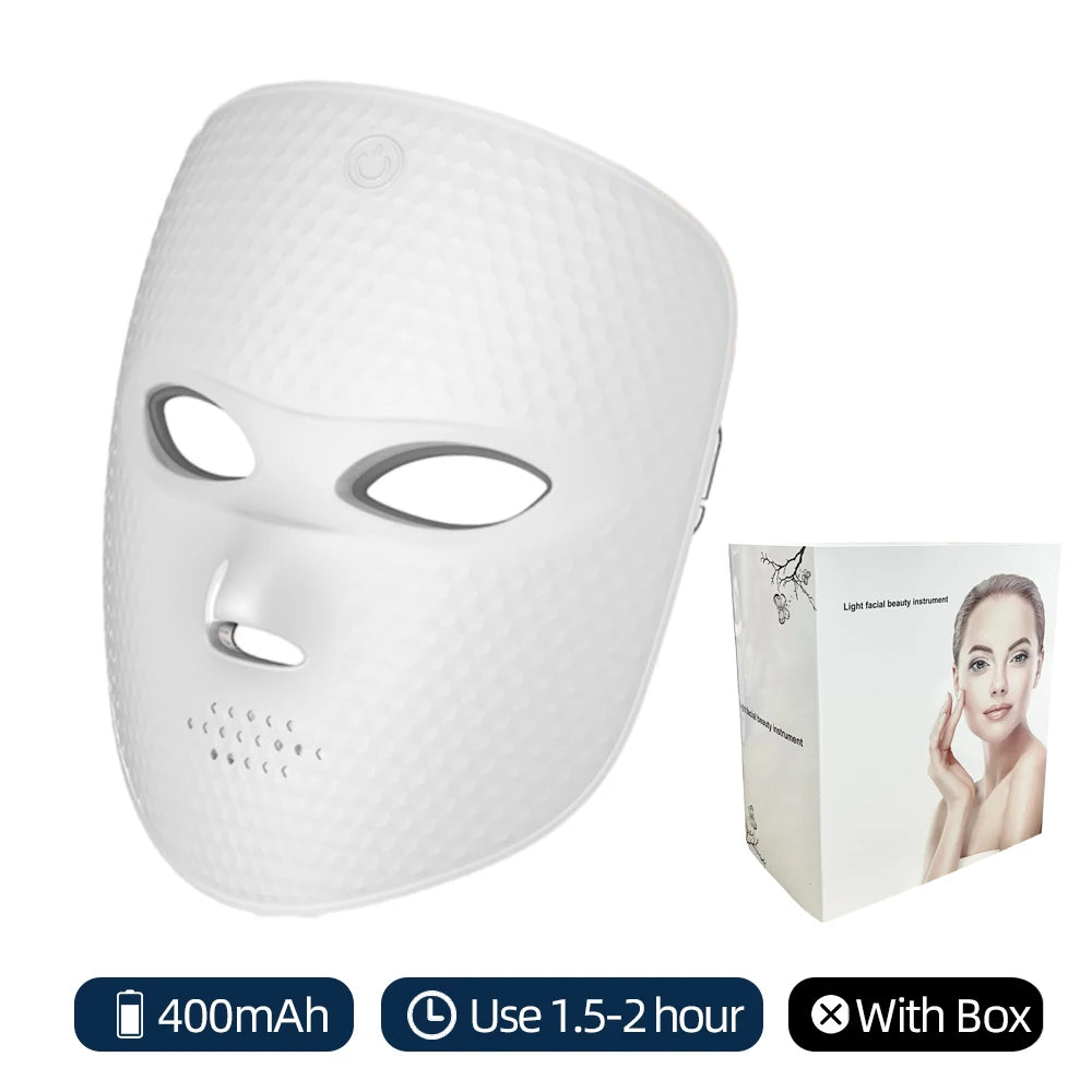 LED Facial Mask Light Therapy Red Light Facial Mask