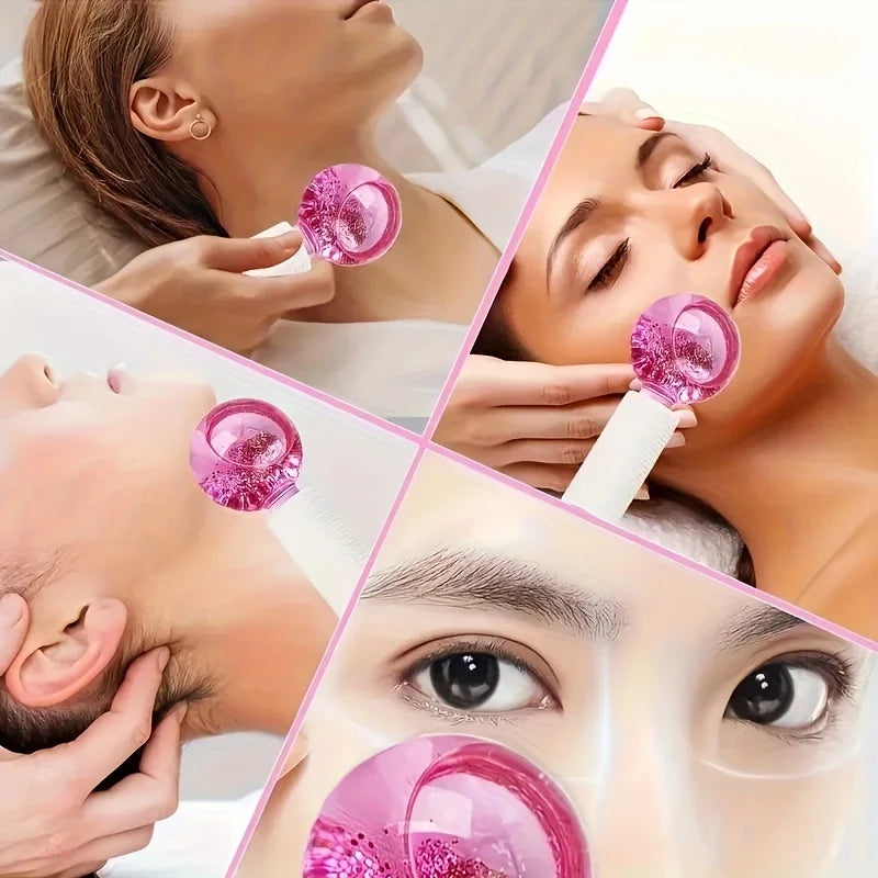 2PcsFacial Ice Globes Cooling Face Roller for Eye
