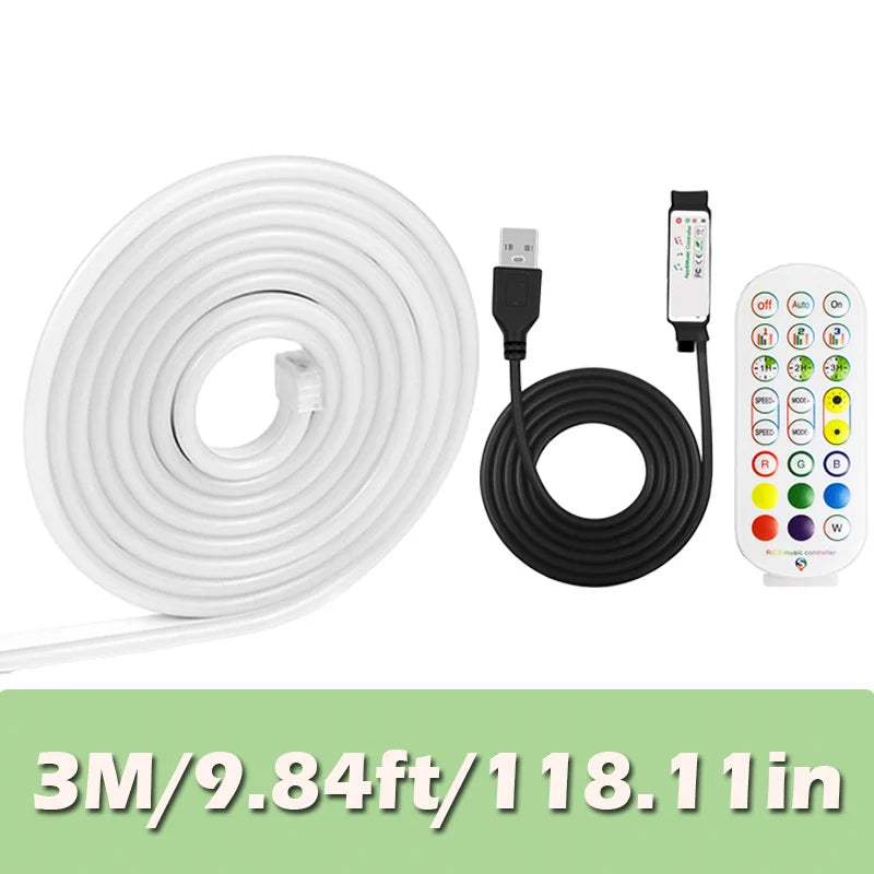 USB Neon Rope Lights Strip for Living Room Bedroom