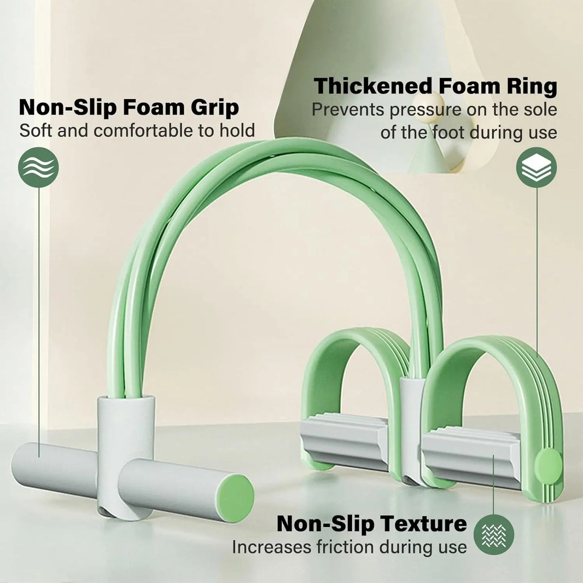 6 Tubes Natural Rubber Pedal Resistance Bands