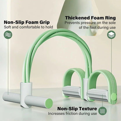 6 Tubes Natural Rubber Pedal Resistance Bands