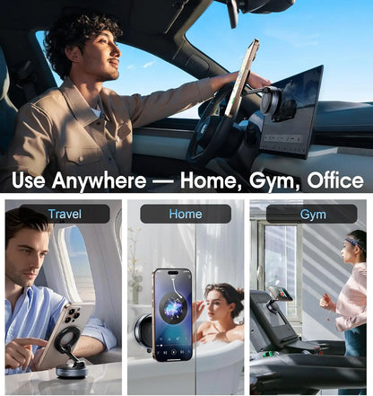 Foldable Vacuum Suction Magnetic Phone Mount