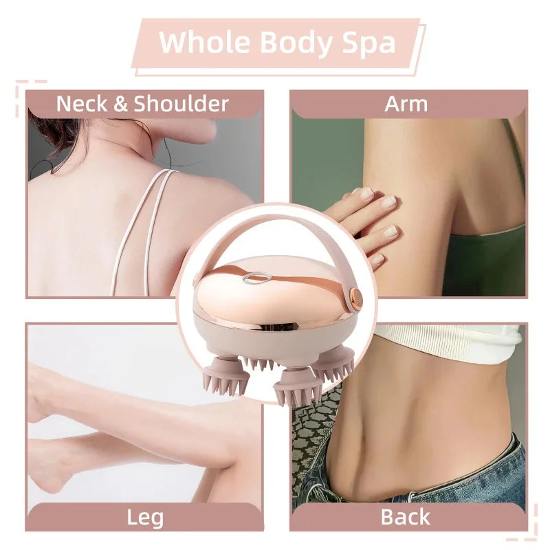Rechargeable Waterproof Electric Scalp Massager