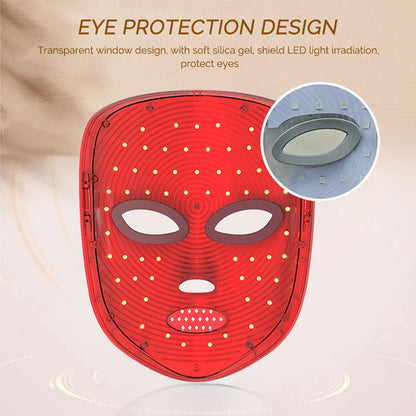 LED Facial Mask Light Therapy Red Light Facial Mask