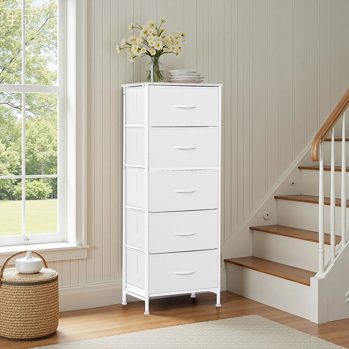Nightstand Wardrobe Steel Frame Closet For Clothes Storage