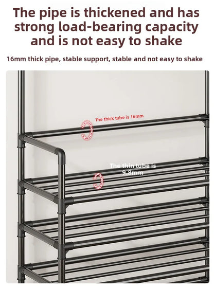 Multi-layer Door-mounted Shoe Hat Rack