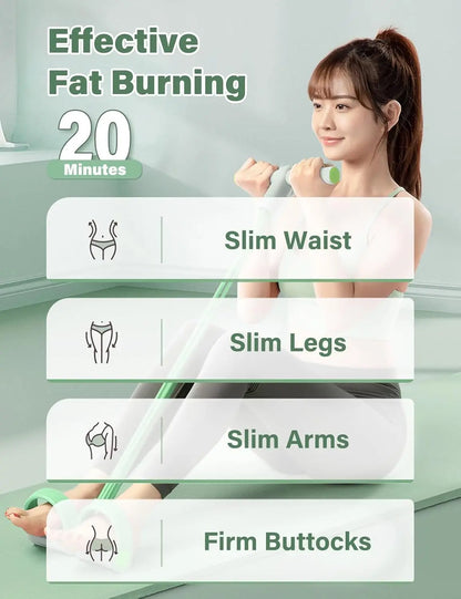 6 Tubes Natural Rubber Pedal Resistance Bands