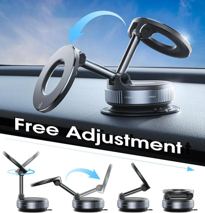 Foldable Vacuum Suction Magnetic Phone Mount