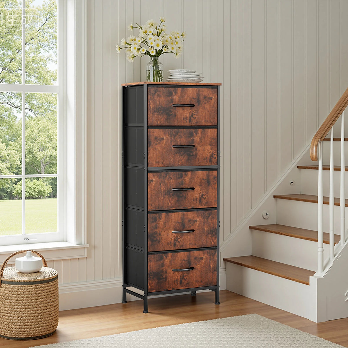 Nightstand Wardrobe Steel Frame Closet For Clothes Storage