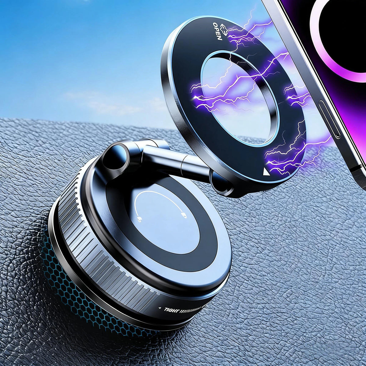 Foldable Vacuum Suction Magnetic Phone Mount
