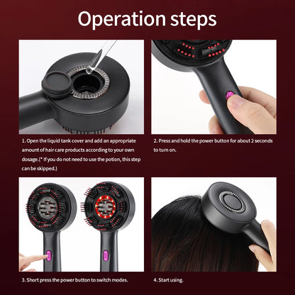 Electric Vibration Massage Comb Red Light Hair Growth Massage